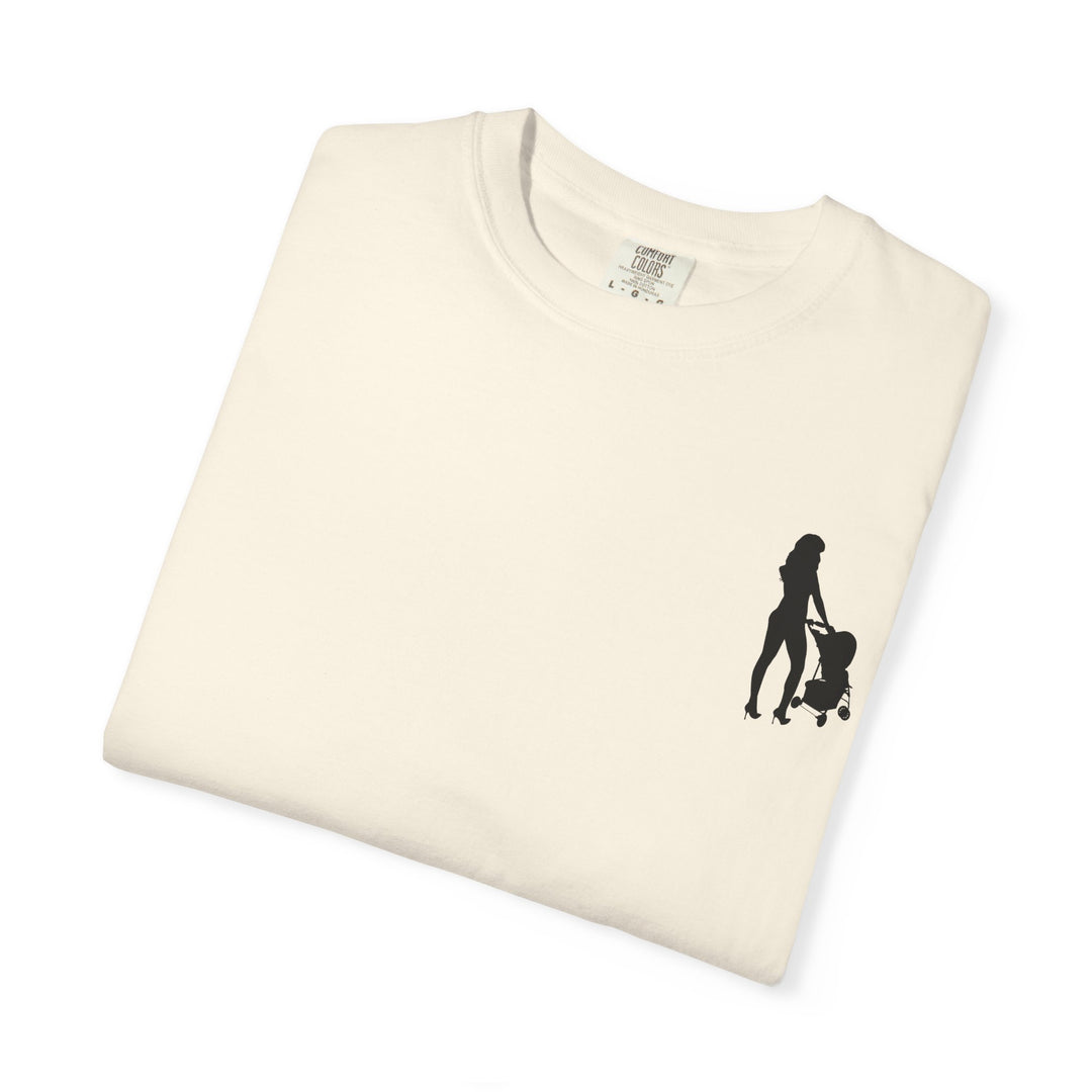 Subtle Hottest Mom Logo Unisex Garment-Dyed T-Shirt