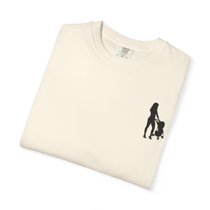 Subtle Hottest Mom Logo Unisex Garment-Dyed T-Shirt
