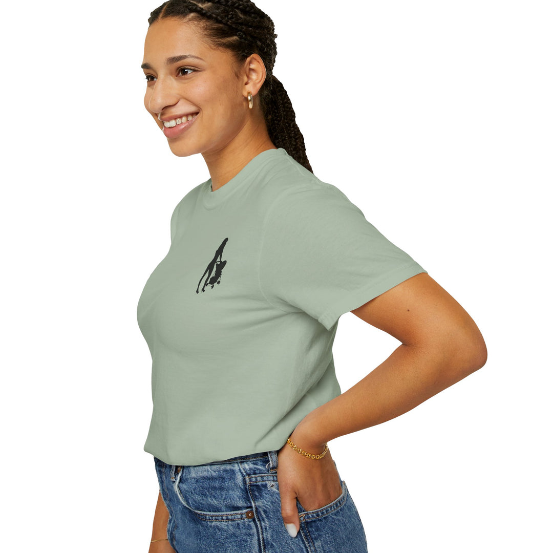 Subtle Hottest Mom Logo Unisex Garment-Dyed T-Shirt