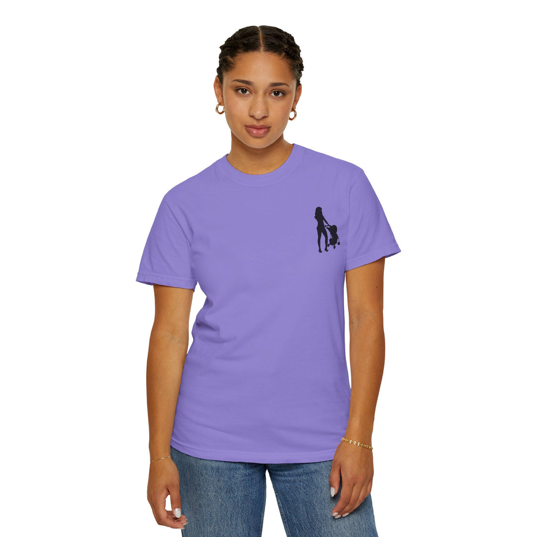 Subtle Hottest Mom Logo Unisex Garment-Dyed T-Shirt