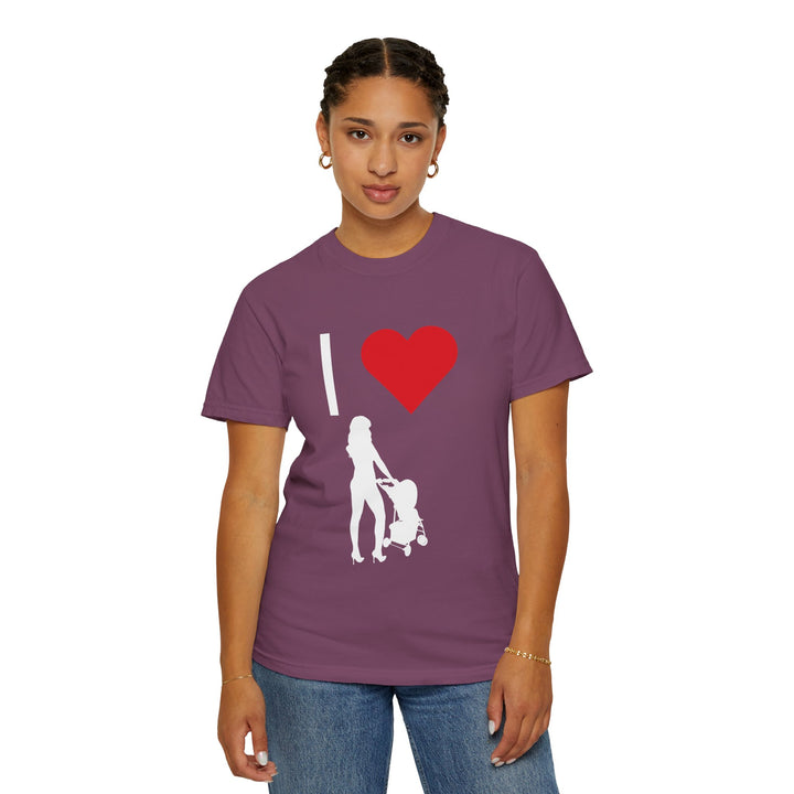 I ❤️ Hottest Mom Unisex Garment-Dyed T-Shirt | Celebrate Love and Empowerment