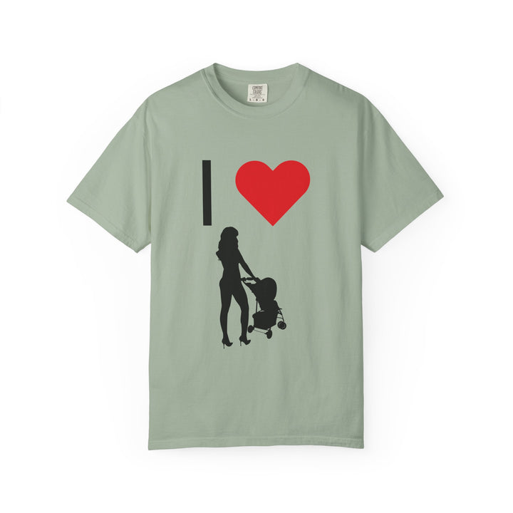 I ❤️ Hottest Mom Unisex Garment-Dyed T-Shirt | Celebrate Love and Empowerment