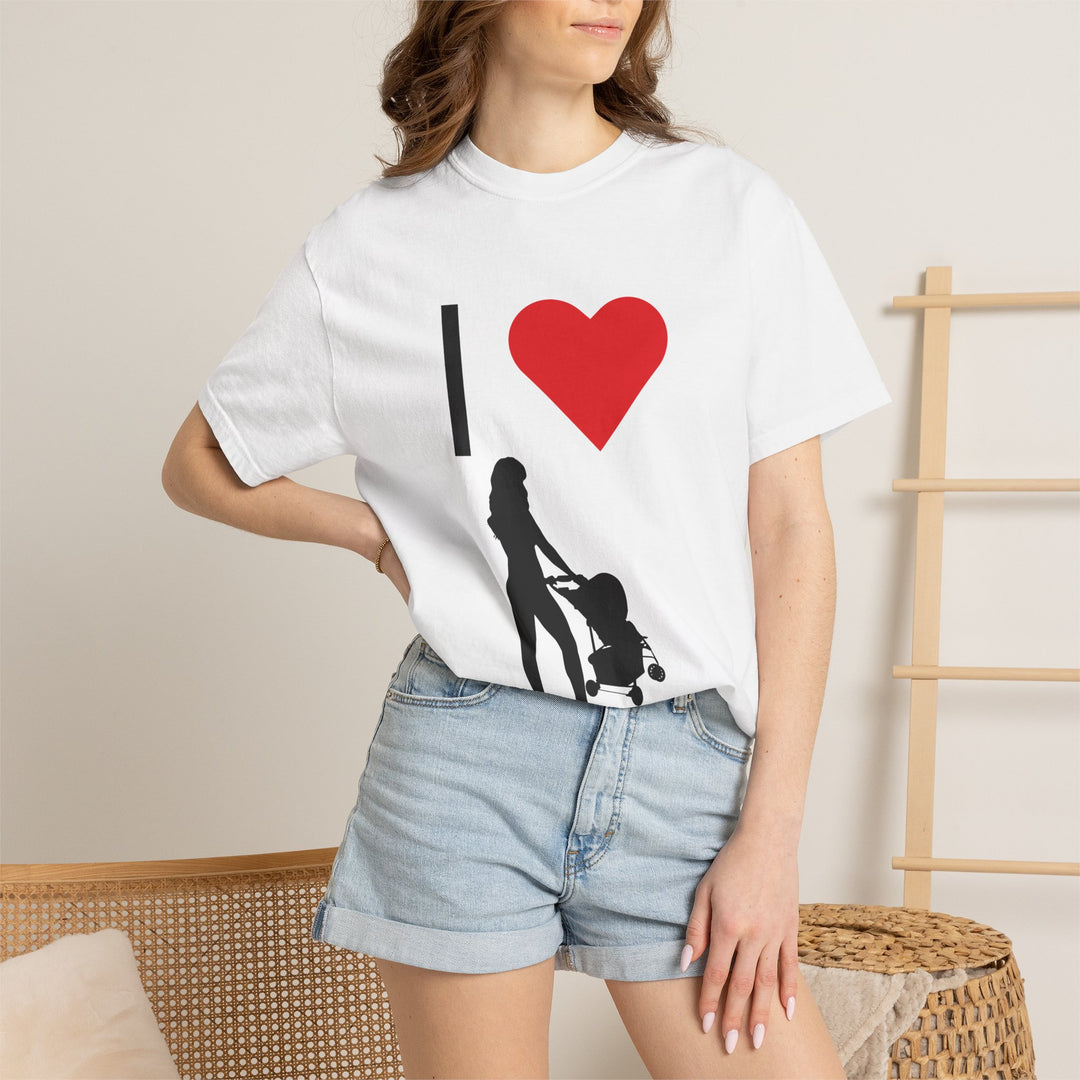 I ❤️ Hottest Mom Unisex Garment-Dyed T-Shirt | Celebrate Love and Empowerment