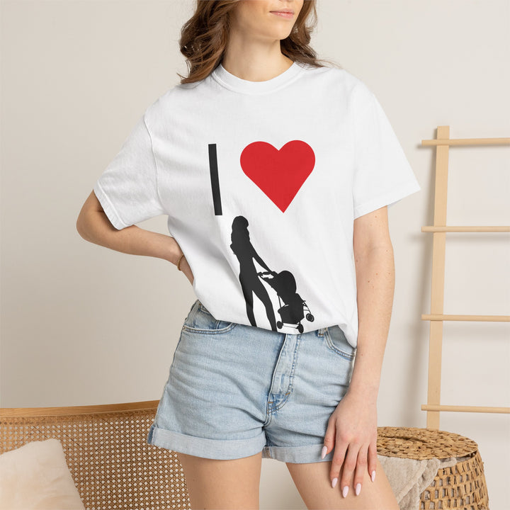 I ❤️ Hottest Mom Unisex Garment-Dyed T-Shirt | Celebrate Love and Empowerment