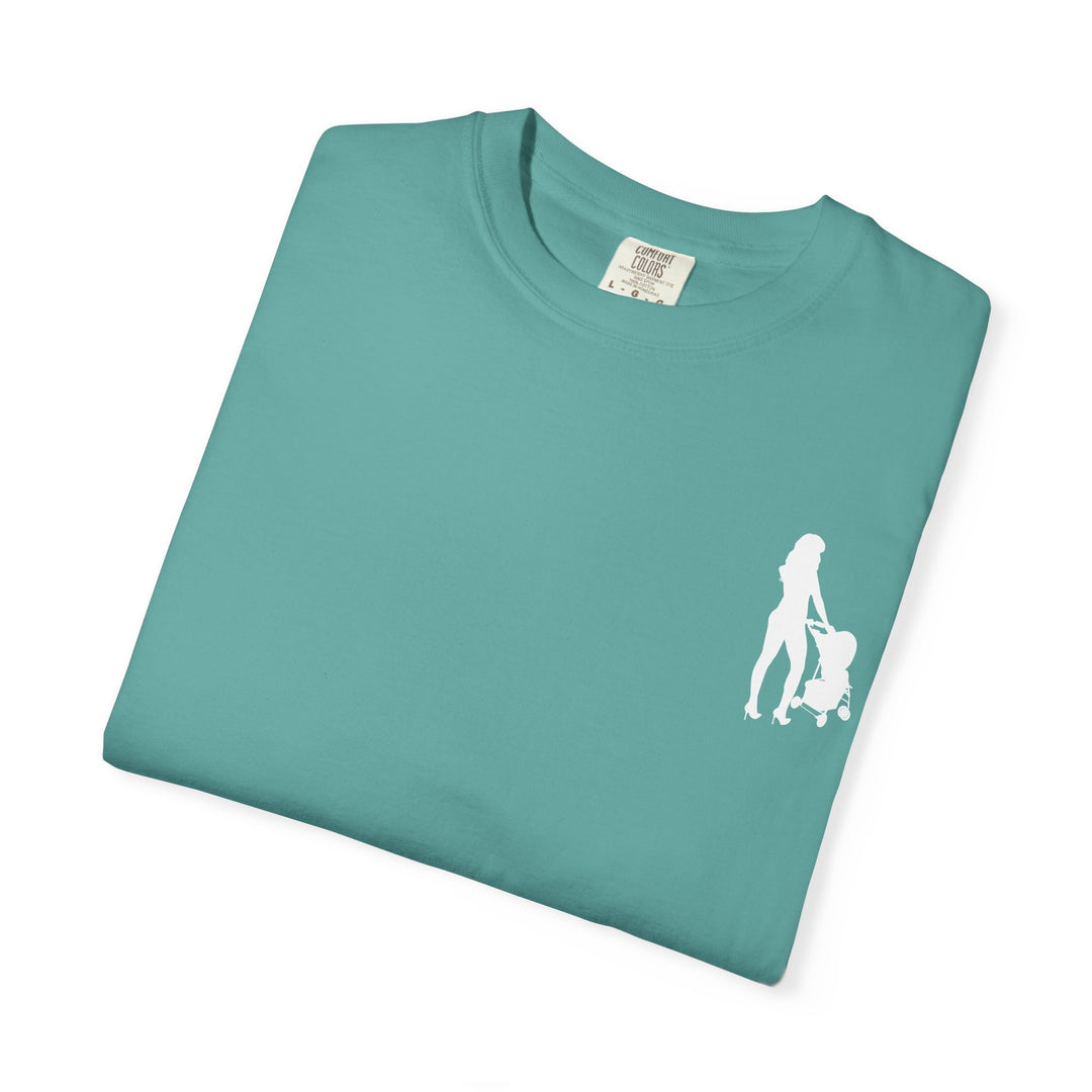 Subtle Hottest Mom Logo Unisex Garment-Dyed T-Shirt