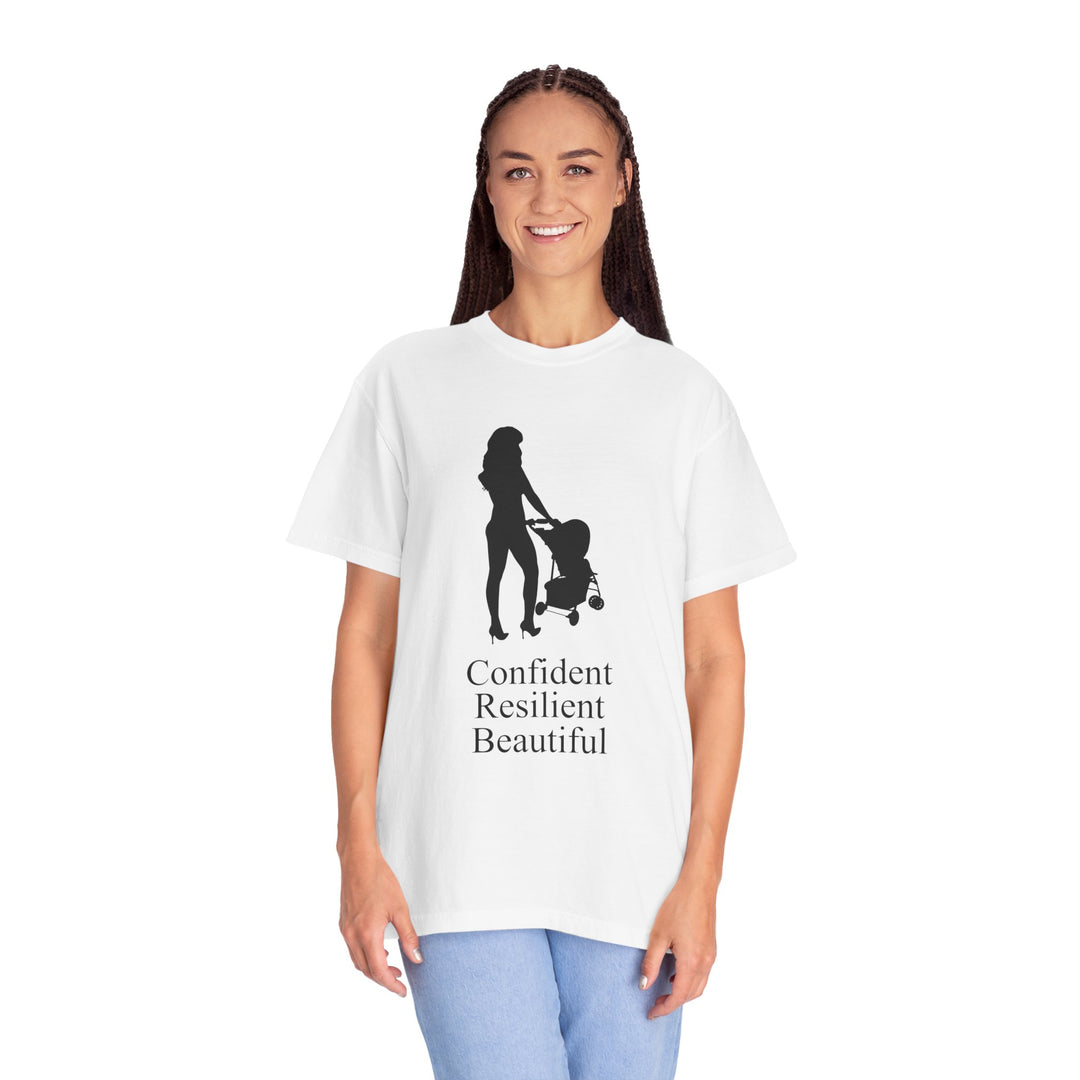 Confident, Resilient, Beautiful T-Shirt | Hottest Mom Logo | Comfort Colors