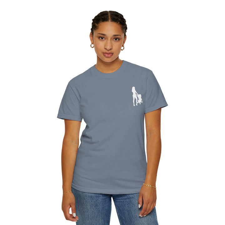 Subtle Hottest Mom Logo Unisex Garment-Dyed T-Shirt