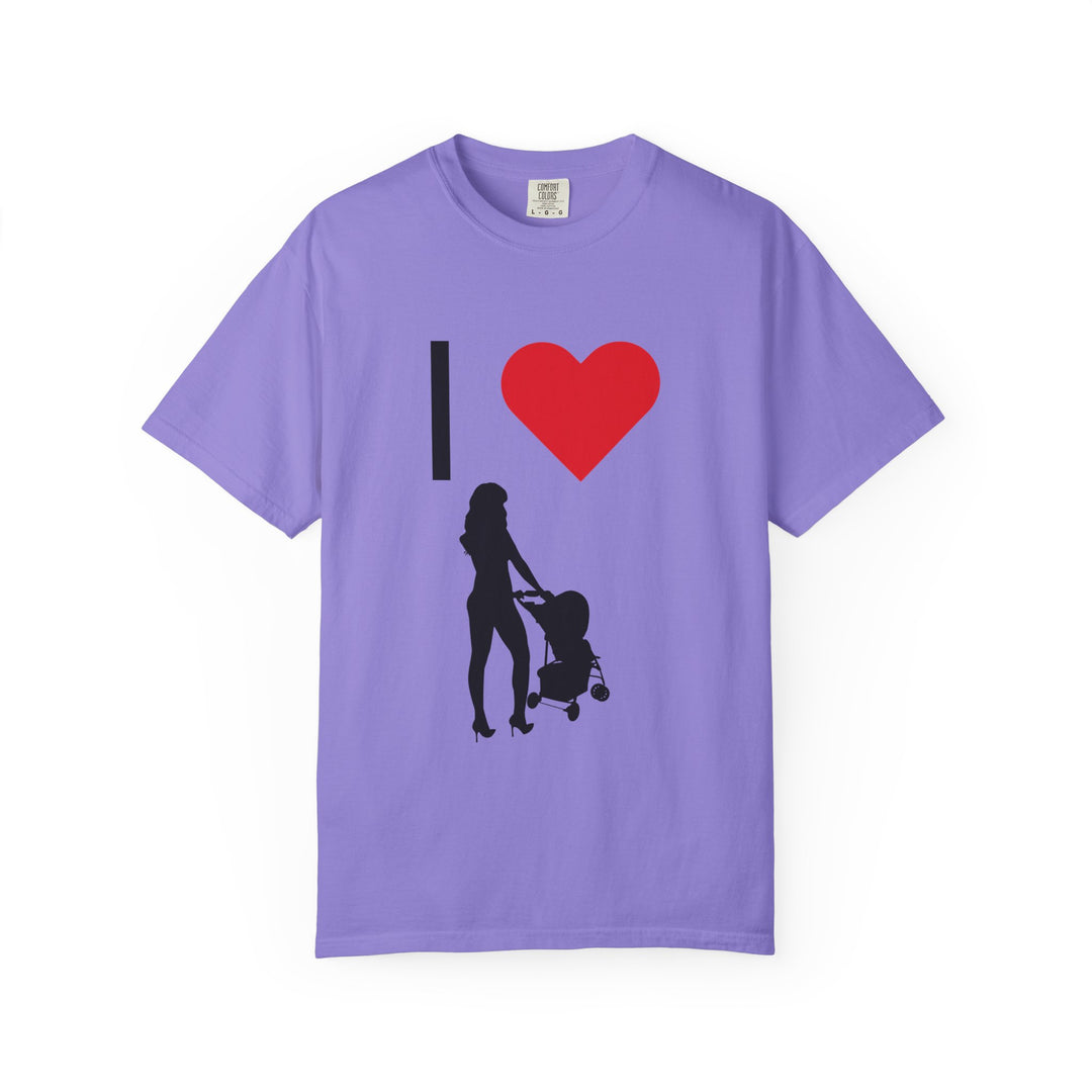 I ❤️ Hottest Mom Unisex Garment-Dyed T-Shirt | Celebrate Love and Empowerment