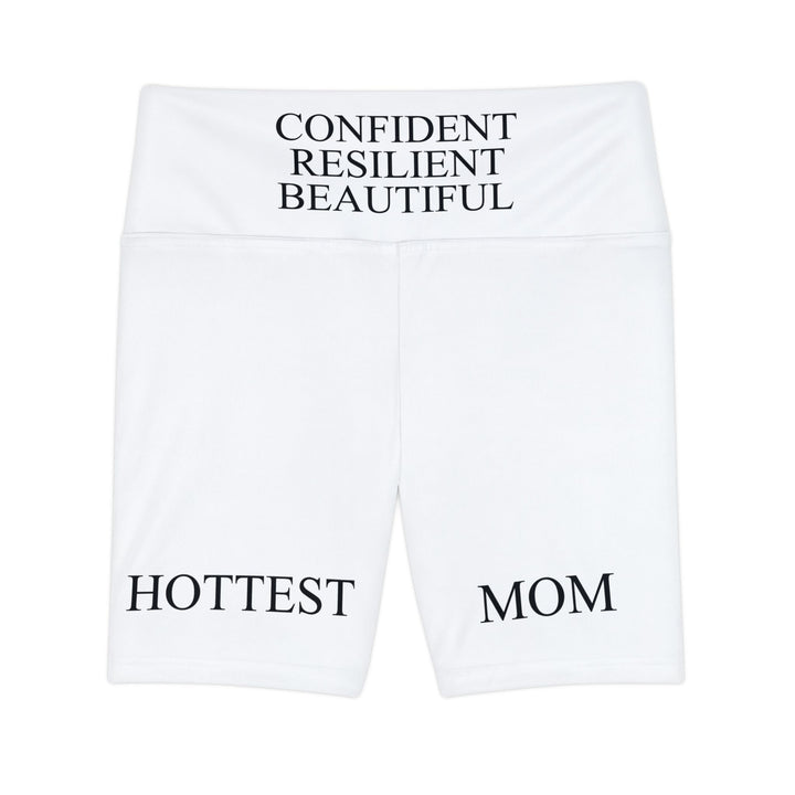 Empowerment Workout Shorts | Confident, Resilient, Beautiful (WHITE)