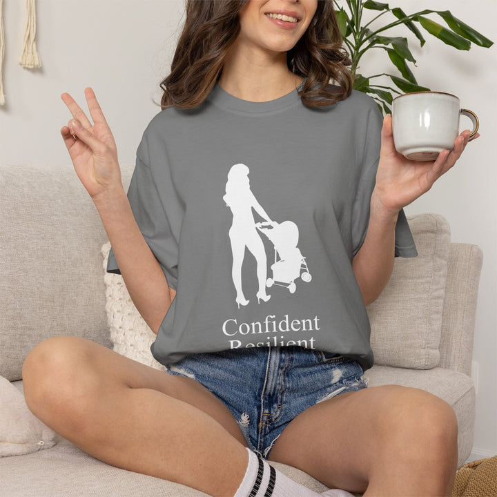 Confident, Resilient, Beautiful T-Shirt | Hottest Mom Logo | Comfort Colors