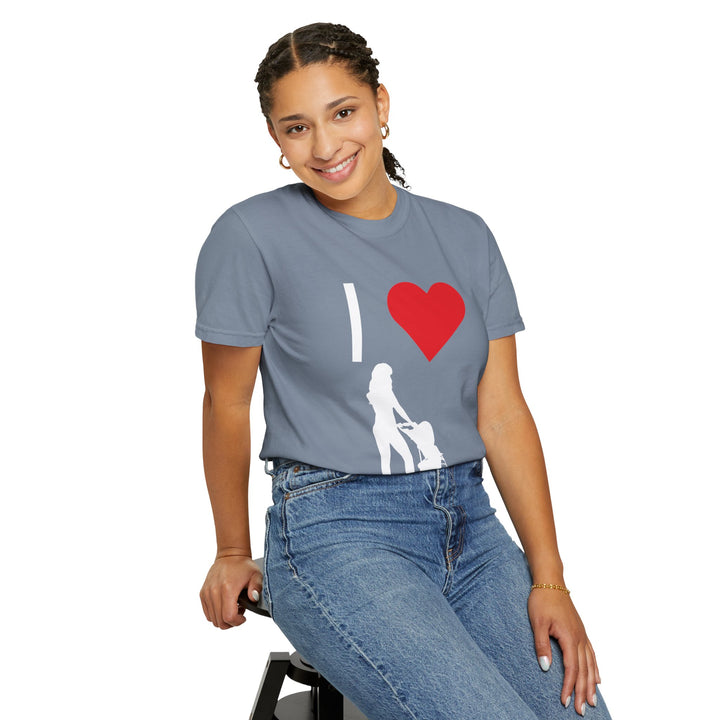 I ❤️ Hottest Mom Unisex Garment-Dyed T-Shirt | Celebrate Love and Empowerment