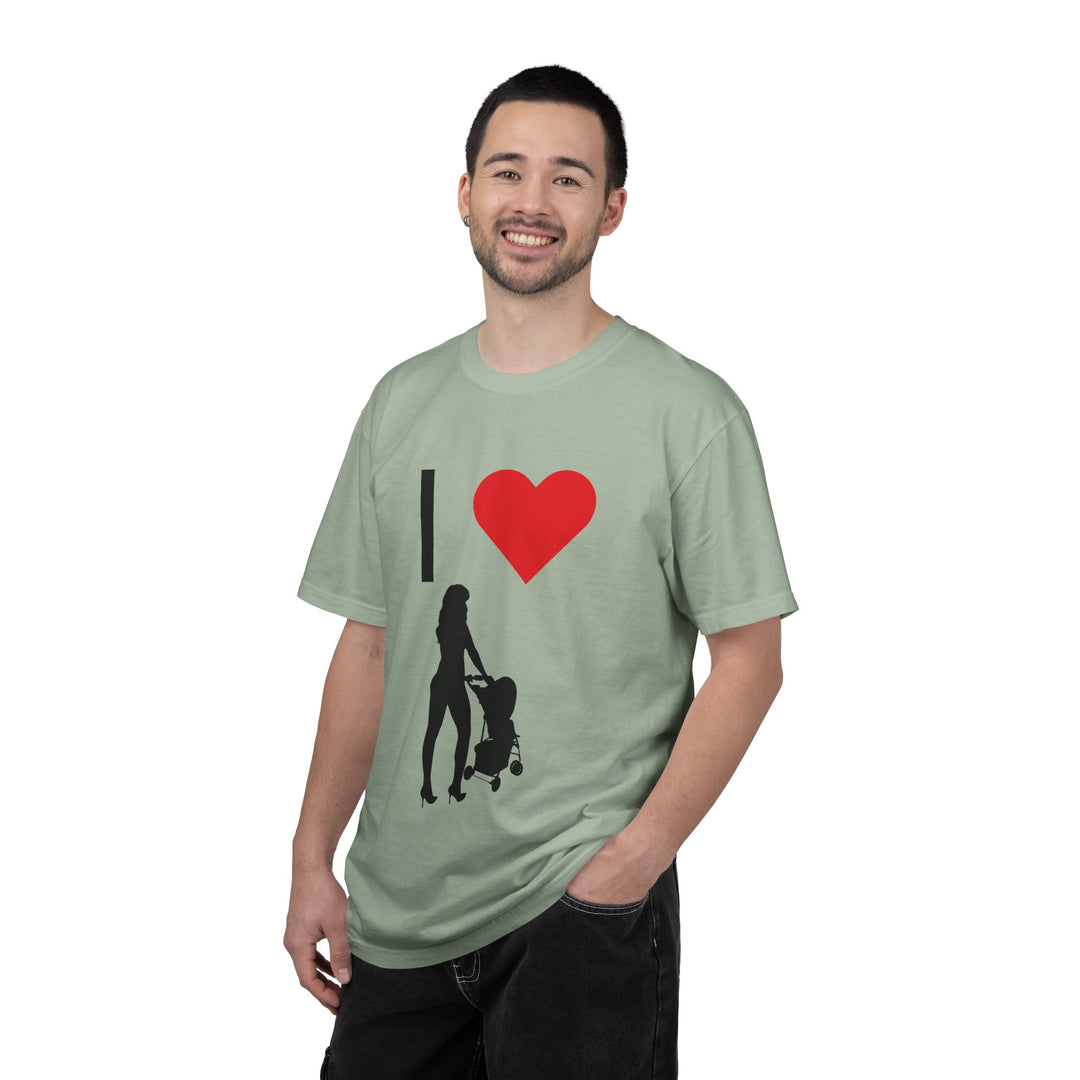 I ❤️ Hottest Mom Unisex Garment-Dyed T-Shirt | Celebrate Love and Empowerment
