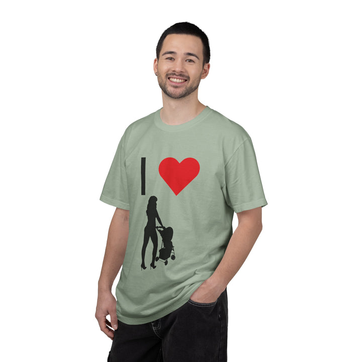 I ❤️ Hottest Mom Unisex Garment-Dyed T-Shirt | Celebrate Love and Empowerment