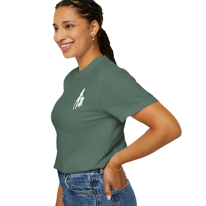 Subtle Hottest Mom Logo Unisex Garment-Dyed T-Shirt