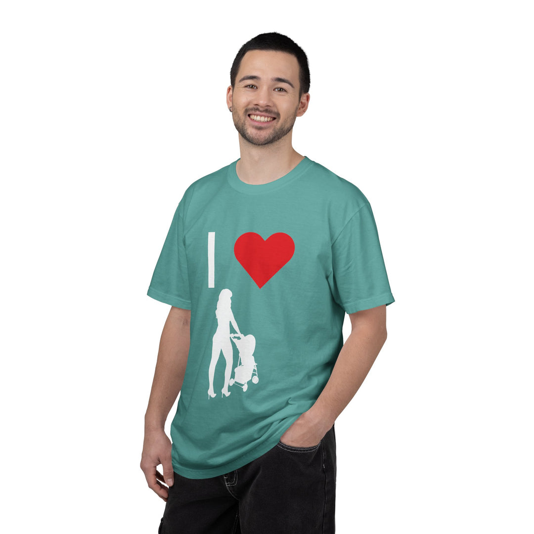 I ❤️ Hottest Mom Unisex Garment-Dyed T-Shirt | Celebrate Love and Empowerment