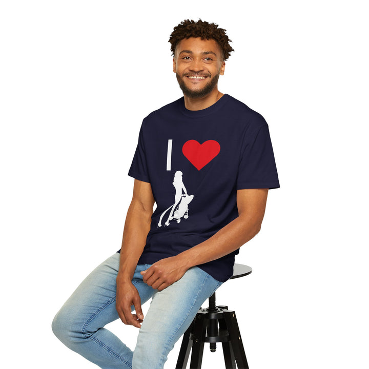 I ❤️ Hottest Mom Unisex Garment-Dyed T-Shirt | Celebrate Love and Empowerment
