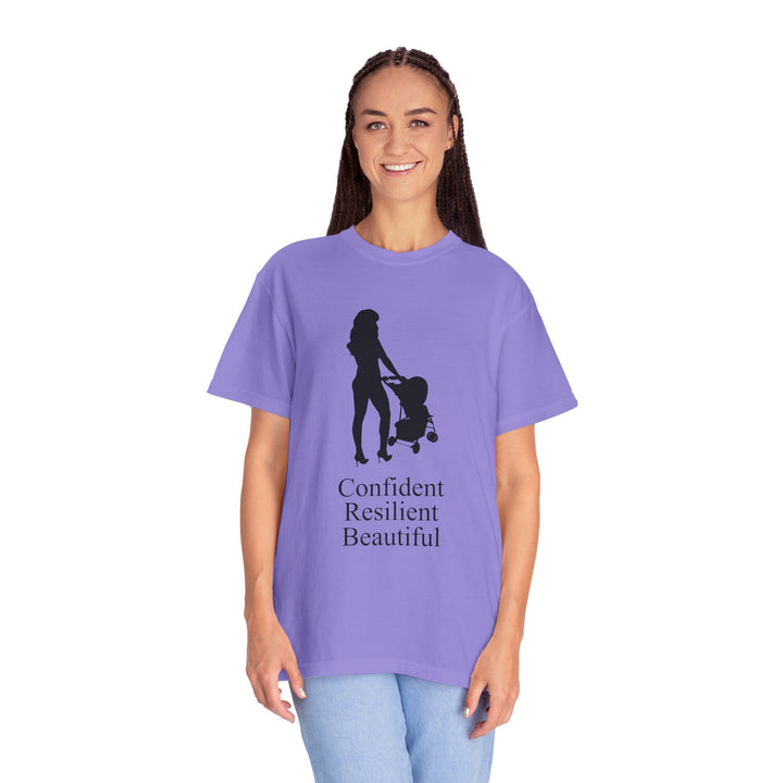 Confident, Resilient, Beautiful T-Shirt | Hottest Mom Logo | Comfort Colors