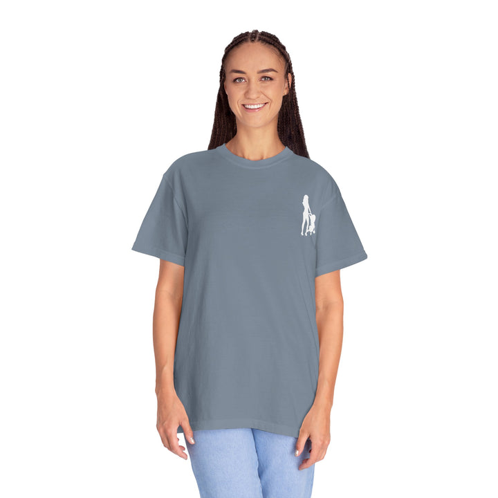 Subtle Hottest Mom Logo Unisex Garment-Dyed T-Shirt