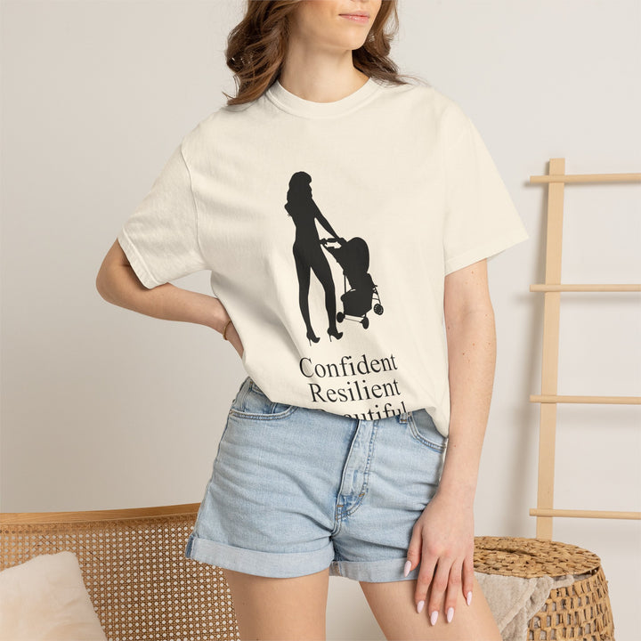 Confident, Resilient, Beautiful T-Shirt | Hottest Mom Logo | Comfort Colors