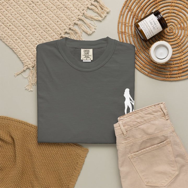 Subtle Hottest Mom Logo Unisex Garment-Dyed T-Shirt