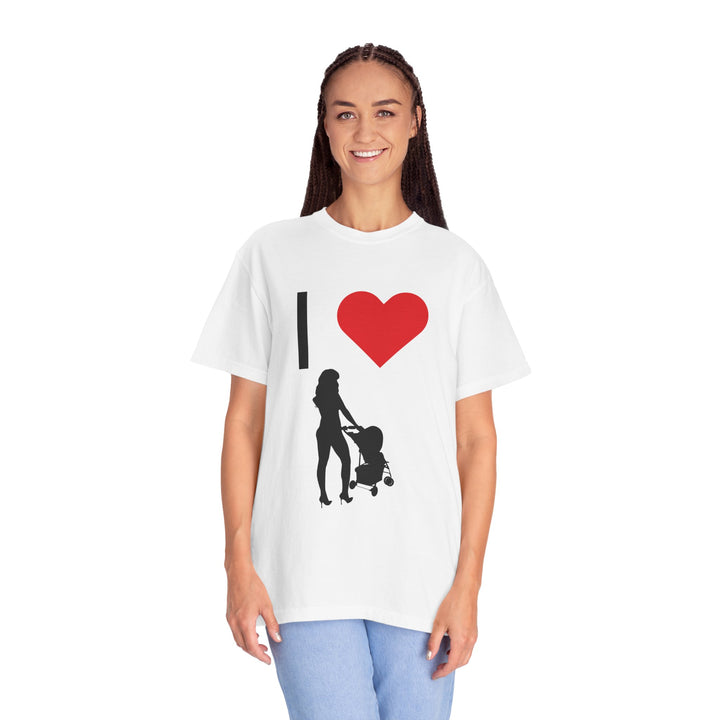 I ❤️ Hottest Mom Unisex Garment-Dyed T-Shirt | Celebrate Love and Empowerment