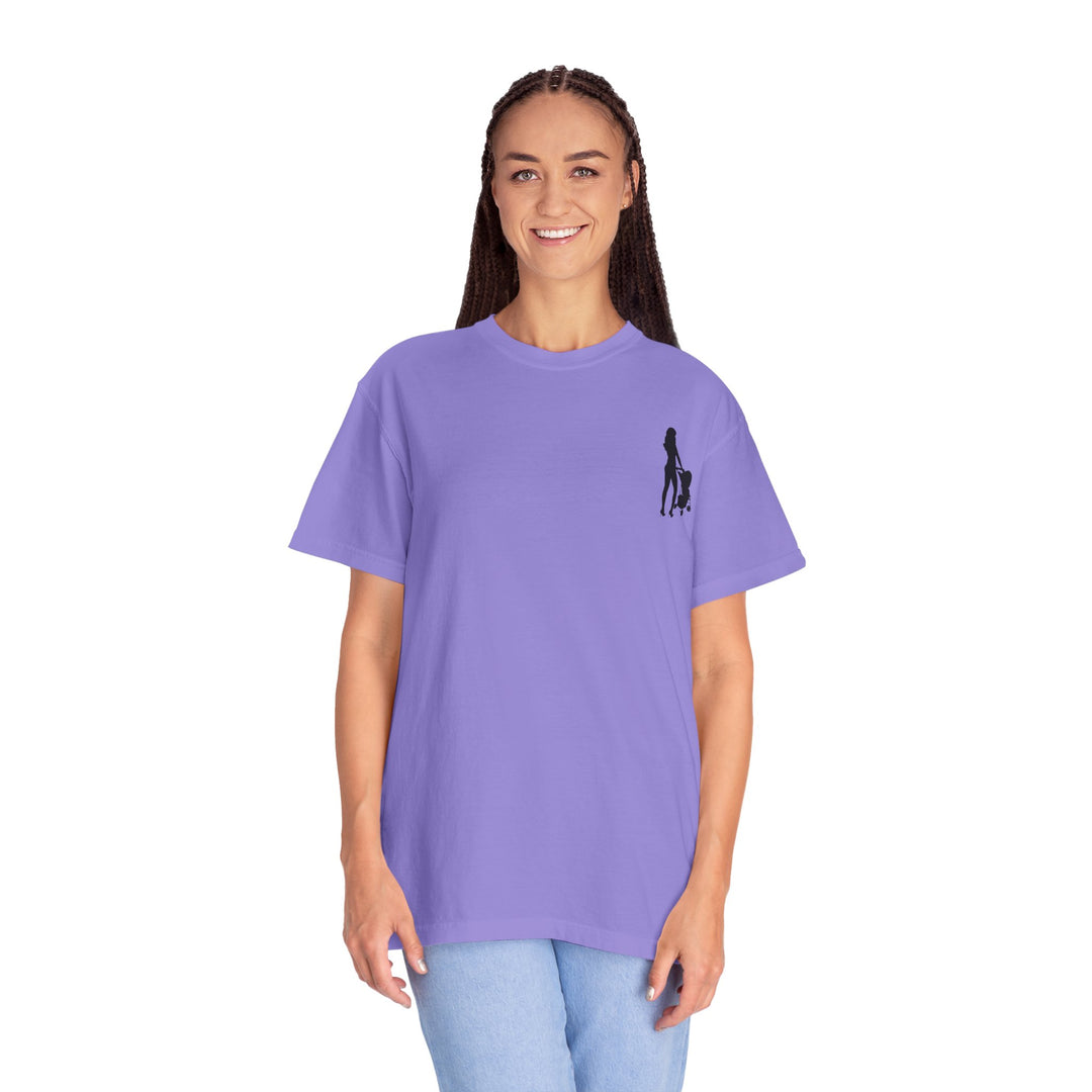 Subtle Hottest Mom Logo Unisex Garment-Dyed T-Shirt