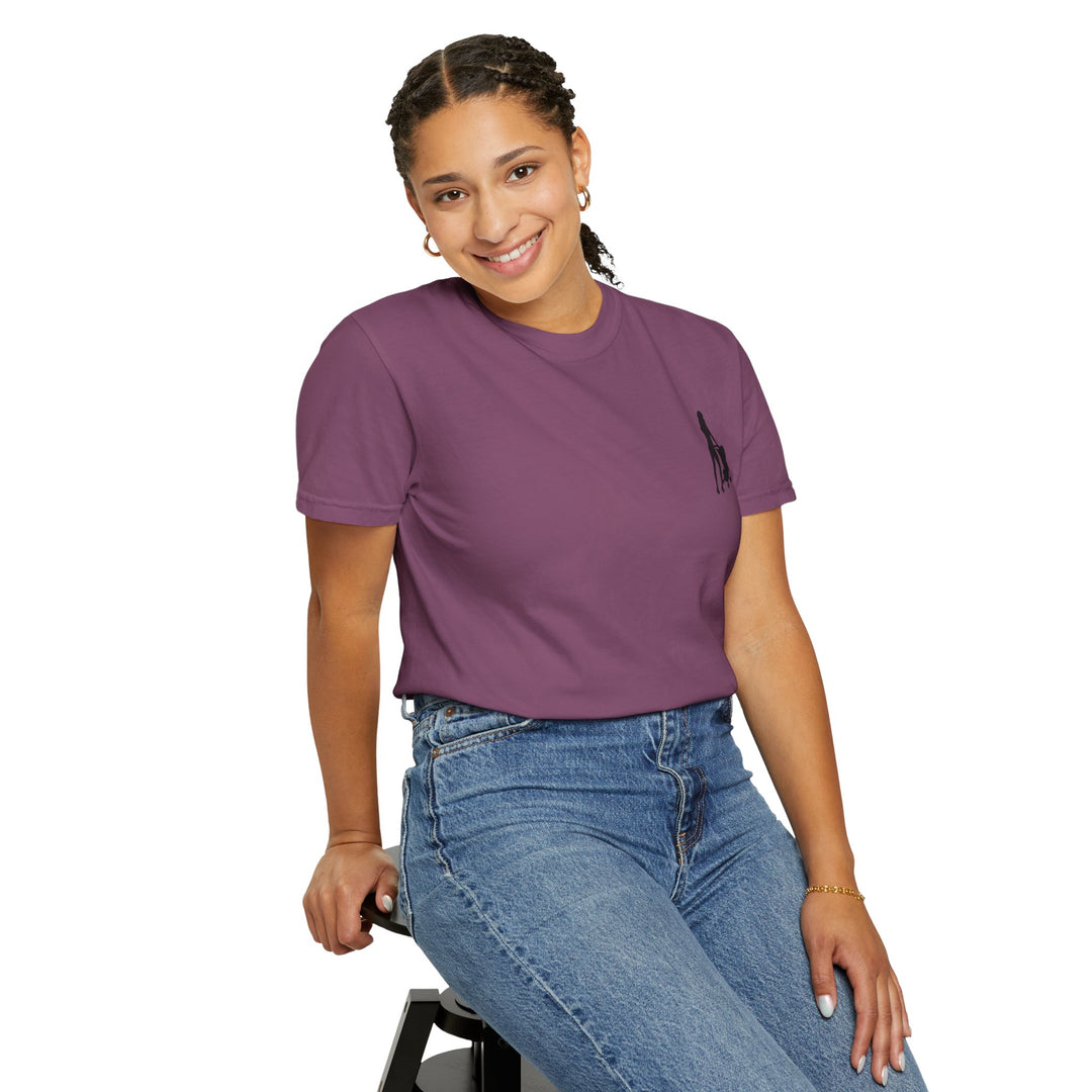 Subtle Hottest Mom Logo Unisex Garment-Dyed T-Shirt
