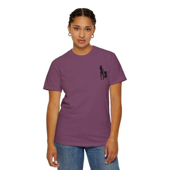 Subtle Hottest Mom Logo Unisex Garment-Dyed T-Shirt