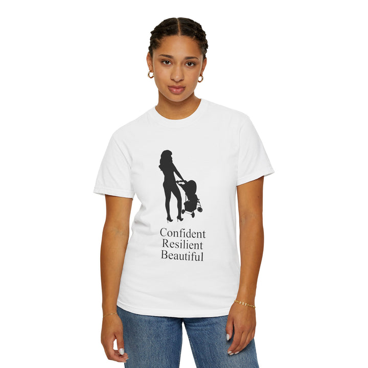 Confident, Resilient, Beautiful T-Shirt | Hottest Mom Logo | Comfort Colors