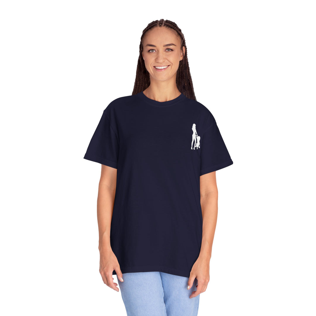 Subtle Hottest Mom Logo Unisex Garment-Dyed T-Shirt