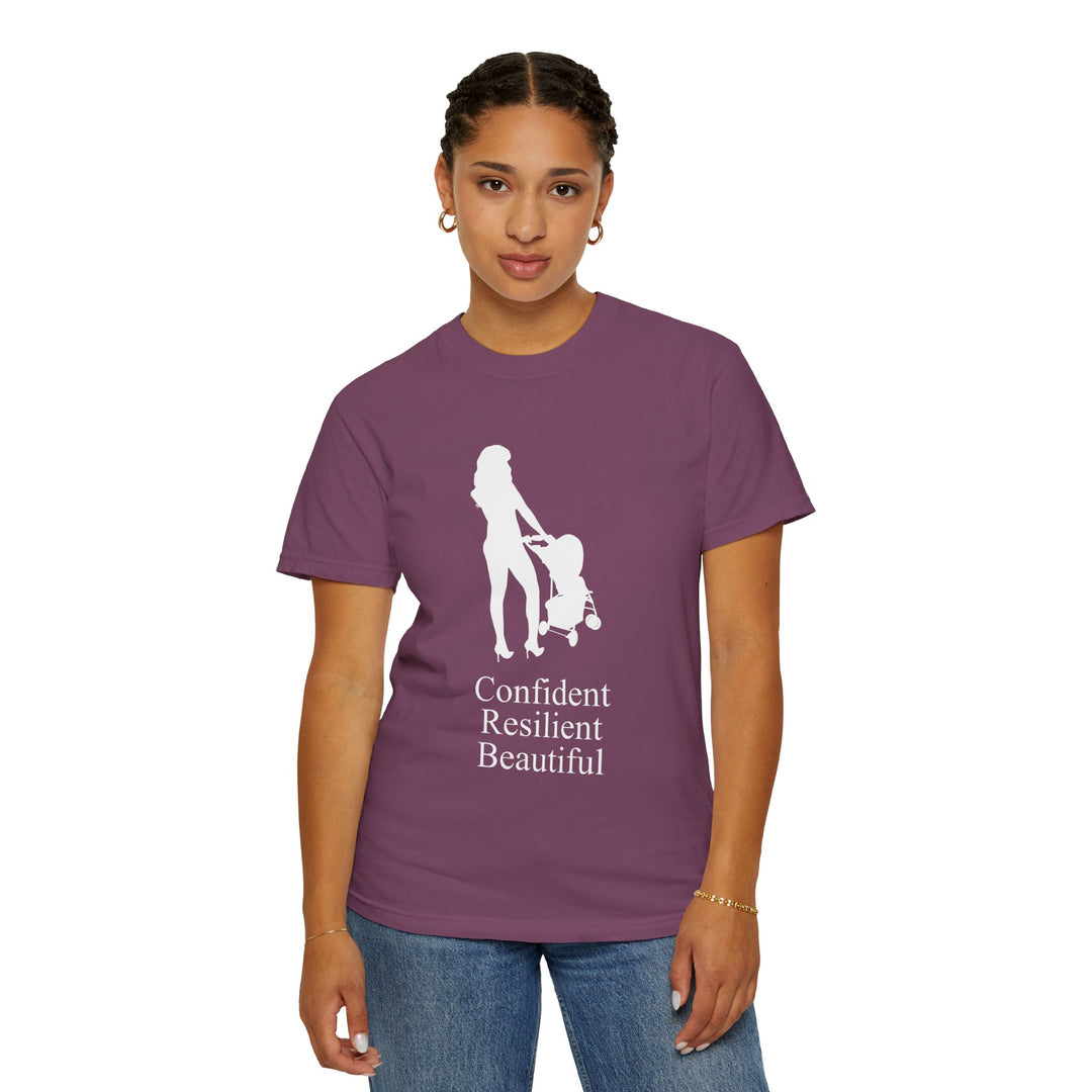 Confident, Resilient, Beautiful T-Shirt | Hottest Mom Logo | Comfort Colors