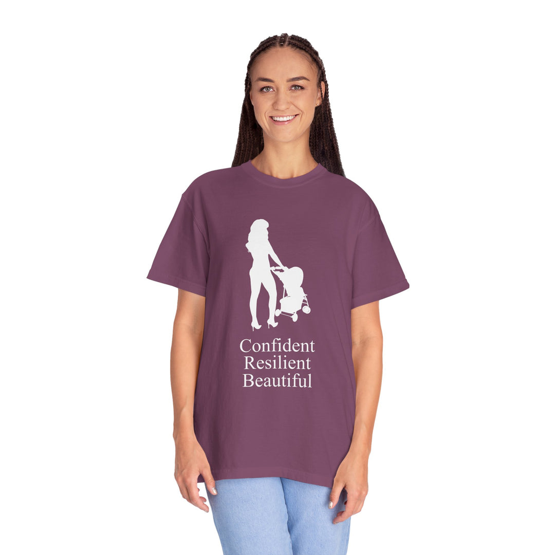 Confident, Resilient, Beautiful T-Shirt | Hottest Mom Logo | Comfort Colors