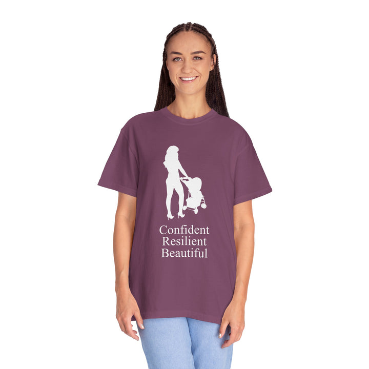 Confident, Resilient, Beautiful T-Shirt | Hottest Mom Logo | Comfort Colors