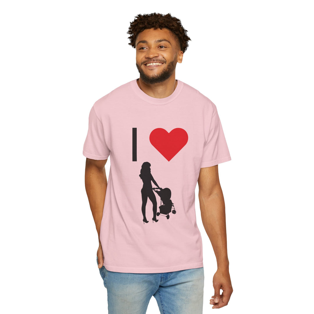 I ❤️ Hottest Mom Unisex Garment-Dyed T-Shirt | Celebrate Love and Empowerment