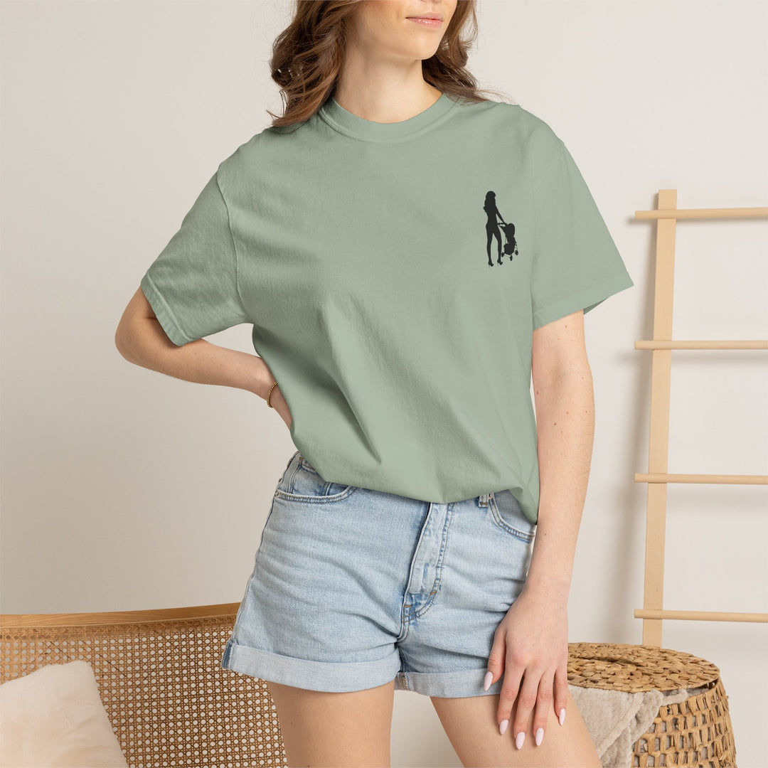 Subtle Hottest Mom Logo Unisex Garment-Dyed T-Shirt