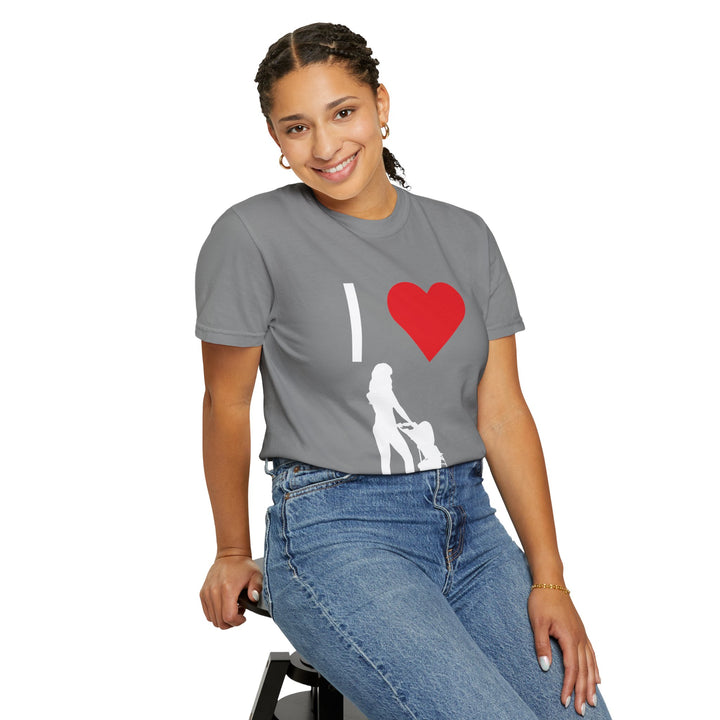 I ❤️ Hottest Mom Unisex Garment-Dyed T-Shirt | Celebrate Love and Empowerment