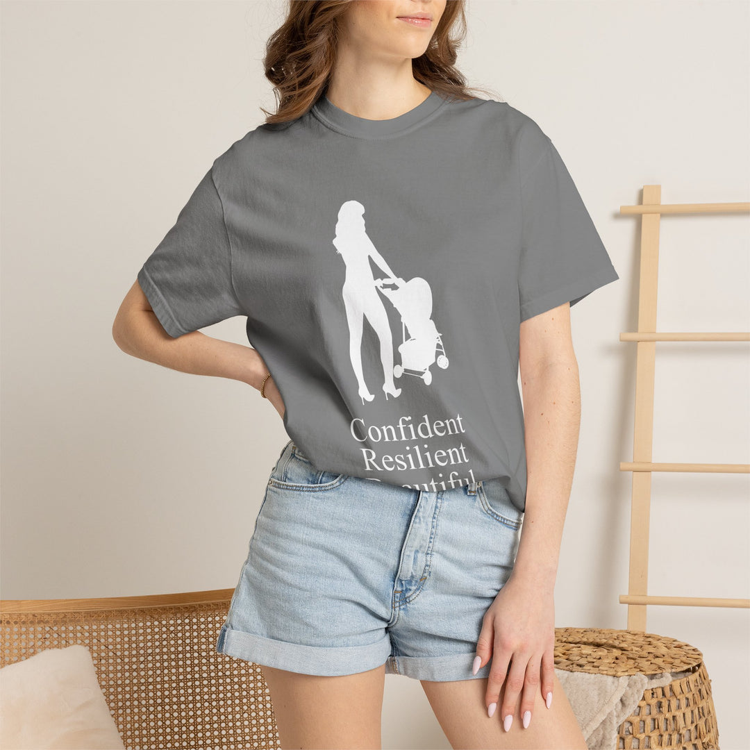 Confident, Resilient, Beautiful T-Shirt | Hottest Mom Logo | Comfort Colors