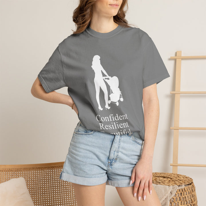 Confident, Resilient, Beautiful T-Shirt | Hottest Mom Logo | Comfort Colors