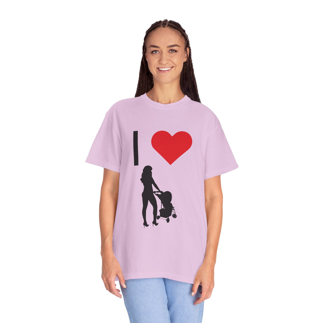 I ❤️ Hottest Mom Unisex Garment-Dyed T-Shirt | Celebrate Love and Empowerment
