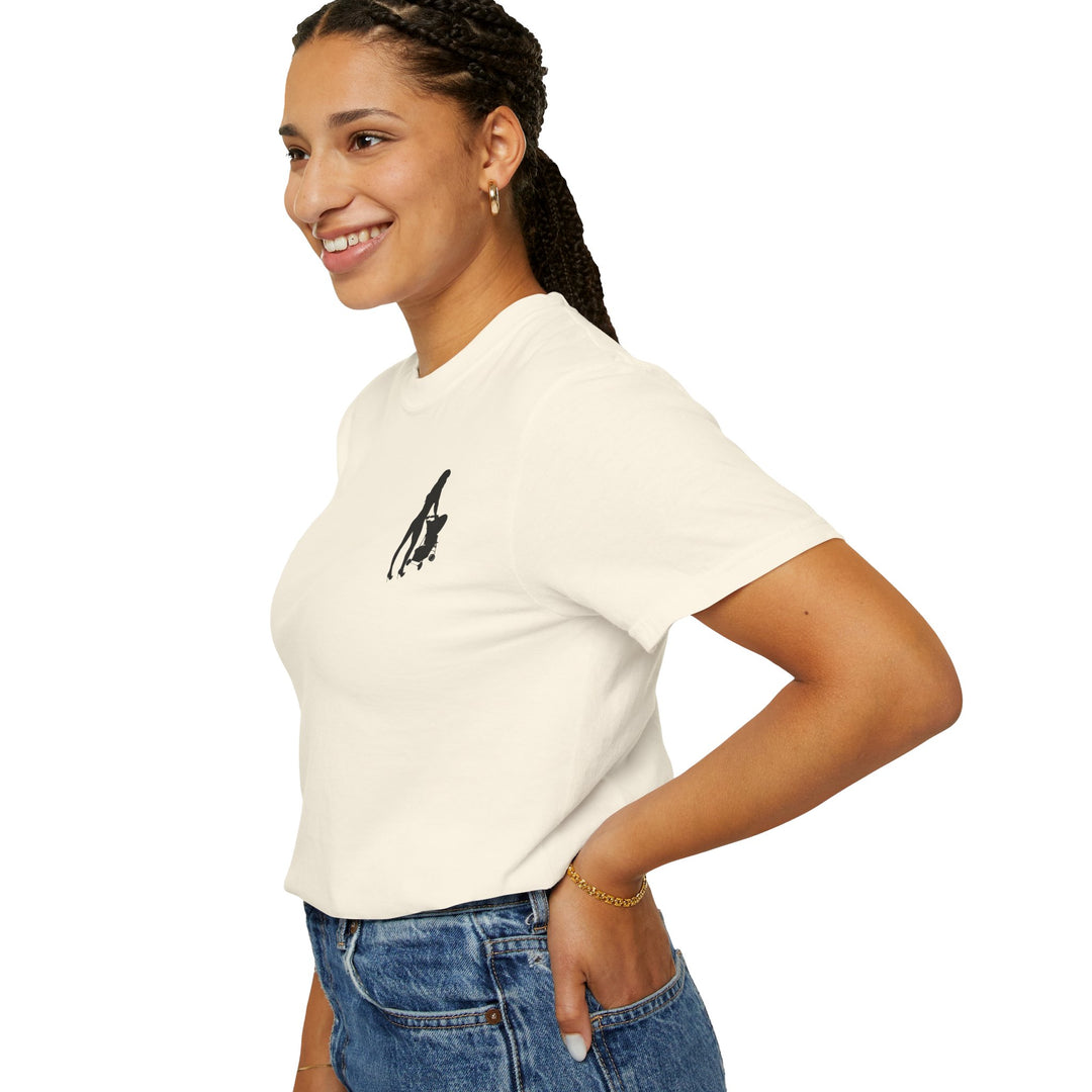 Subtle Hottest Mom Logo Unisex Garment-Dyed T-Shirt