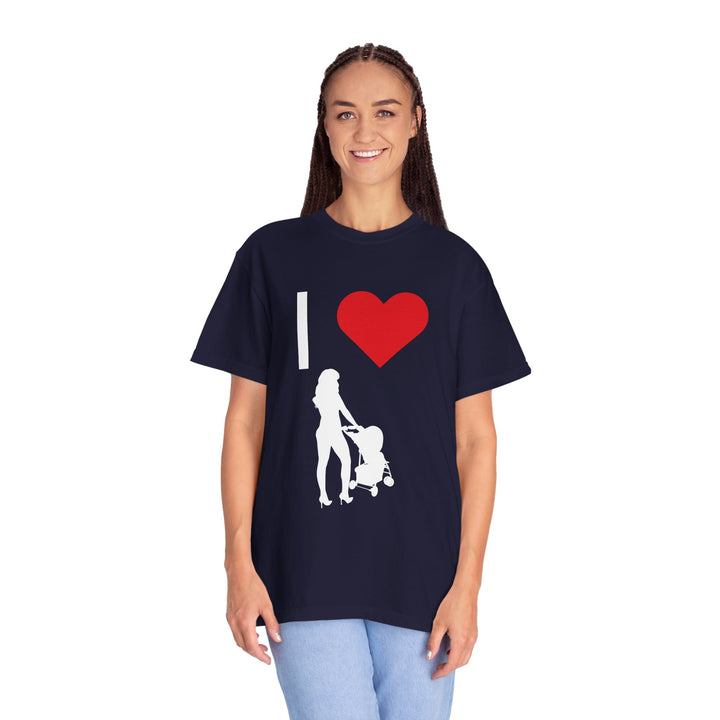 I ❤️ Hottest Mom Unisex Garment-Dyed T-Shirt | Celebrate Love and Empowerment
