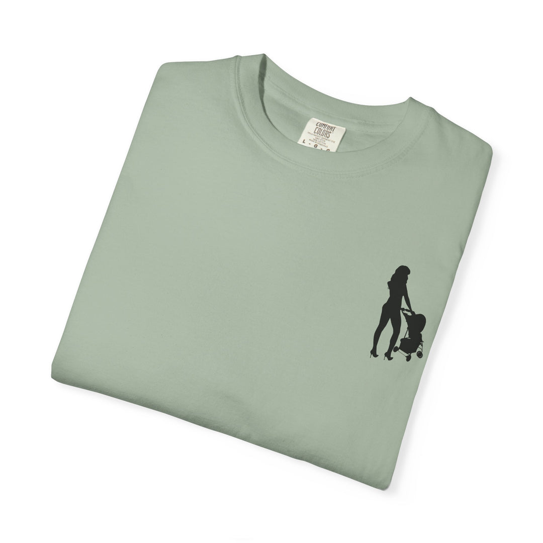 Subtle Hottest Mom Logo Unisex Garment-Dyed T-Shirt