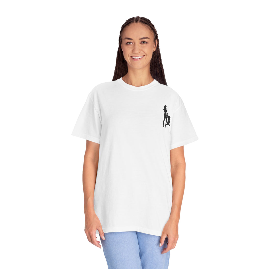 Subtle Hottest Mom Logo Unisex Garment-Dyed T-Shirt