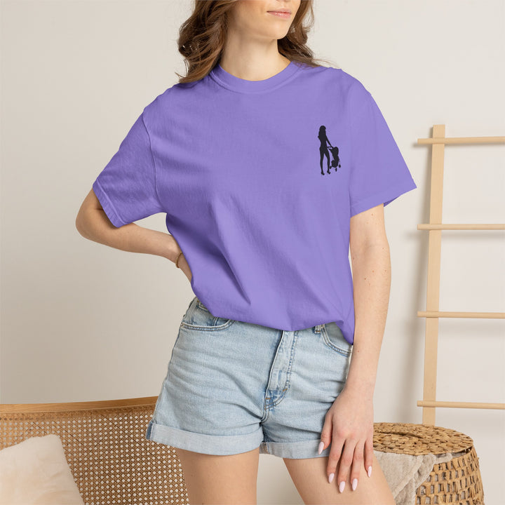 Subtle Hottest Mom Logo Unisex Garment-Dyed T-Shirt
