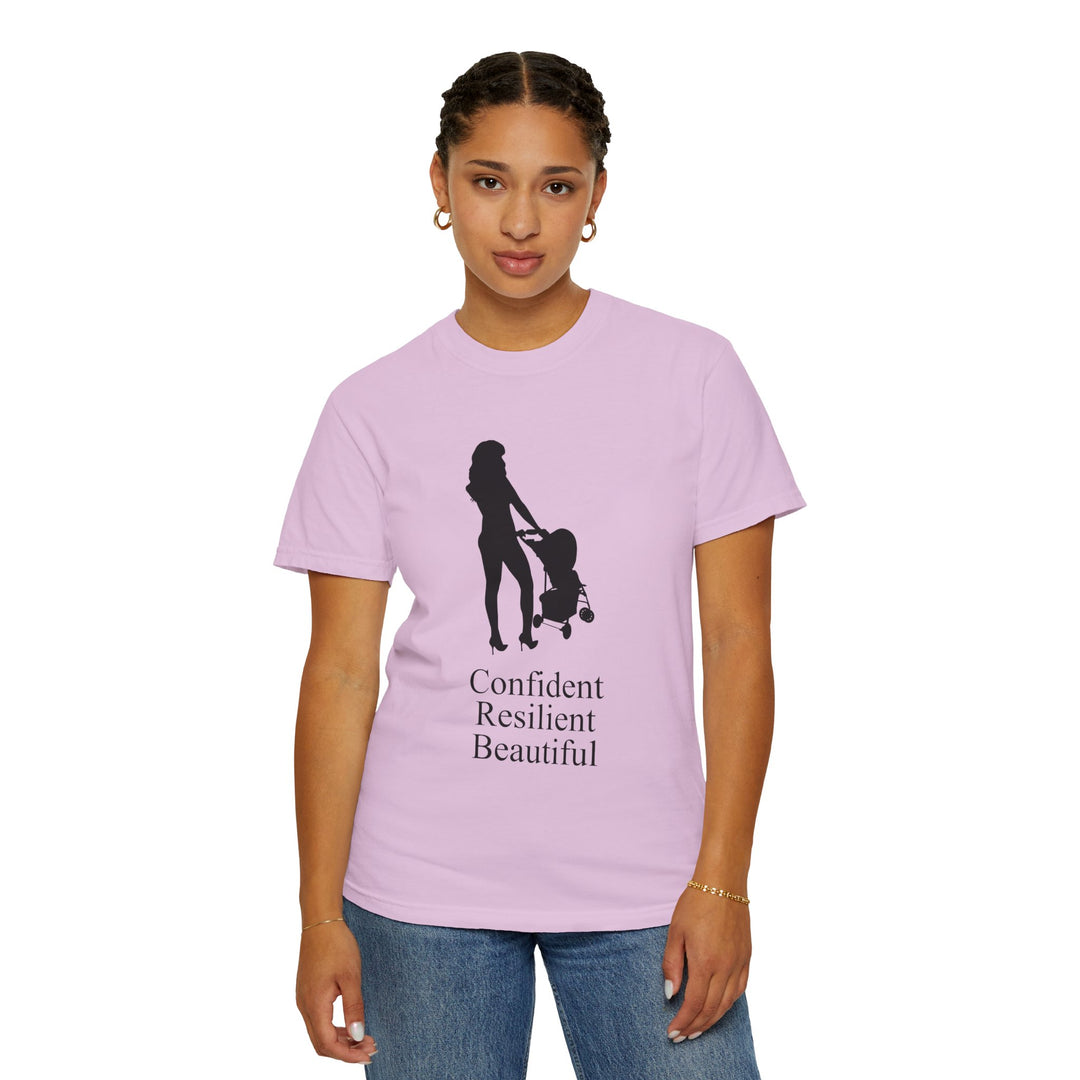 Confident, Resilient, Beautiful T-Shirt | Hottest Mom Logo | Comfort Colors