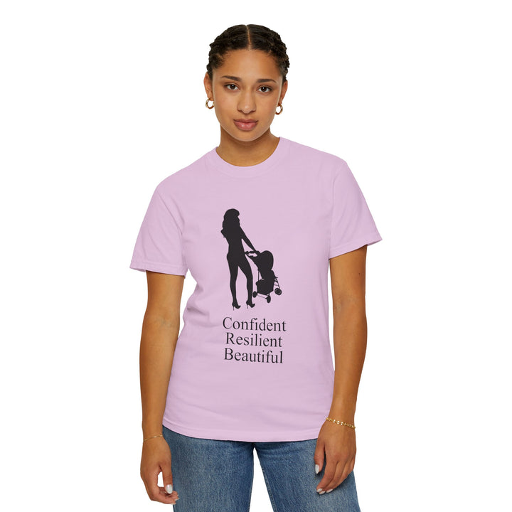 Confident, Resilient, Beautiful T-Shirt | Hottest Mom Logo | Comfort Colors