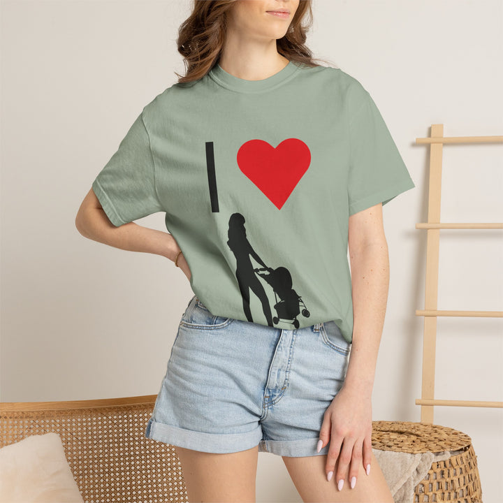 I ❤️ Hottest Mom Unisex Garment-Dyed T-Shirt | Celebrate Love and Empowerment