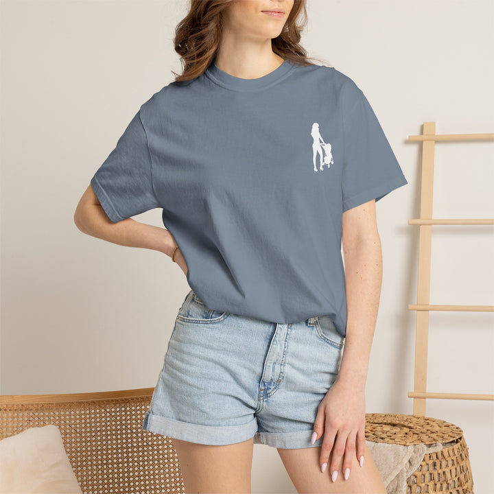 Subtle Hottest Mom Logo Unisex Garment-Dyed T-Shirt