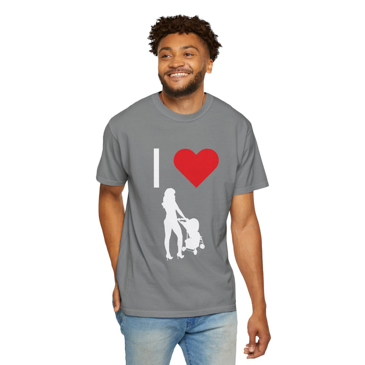 I ❤️ Hottest Mom Unisex Garment-Dyed T-Shirt | Celebrate Love and Empowerment
