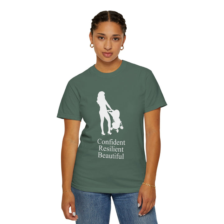 Confident, Resilient, Beautiful T-Shirt | Hottest Mom Logo | Comfort Colors